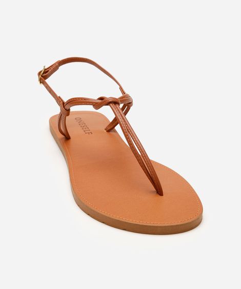 rasteirinha tiras finas oneself marrom