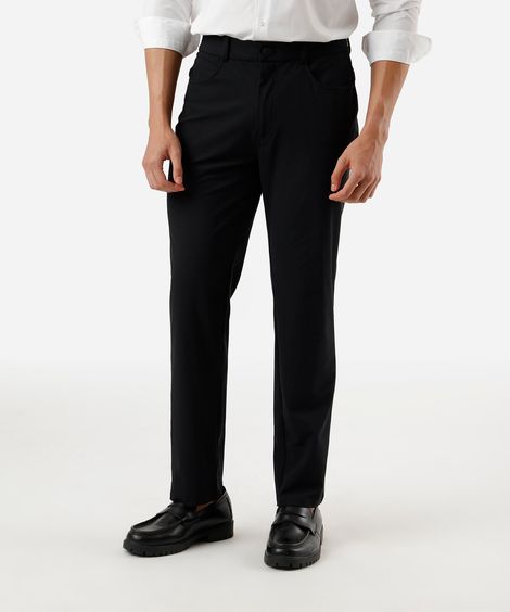 calça masculina alfaiataria slim preta
