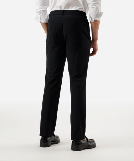 calça masculina alfaiataria slim preta