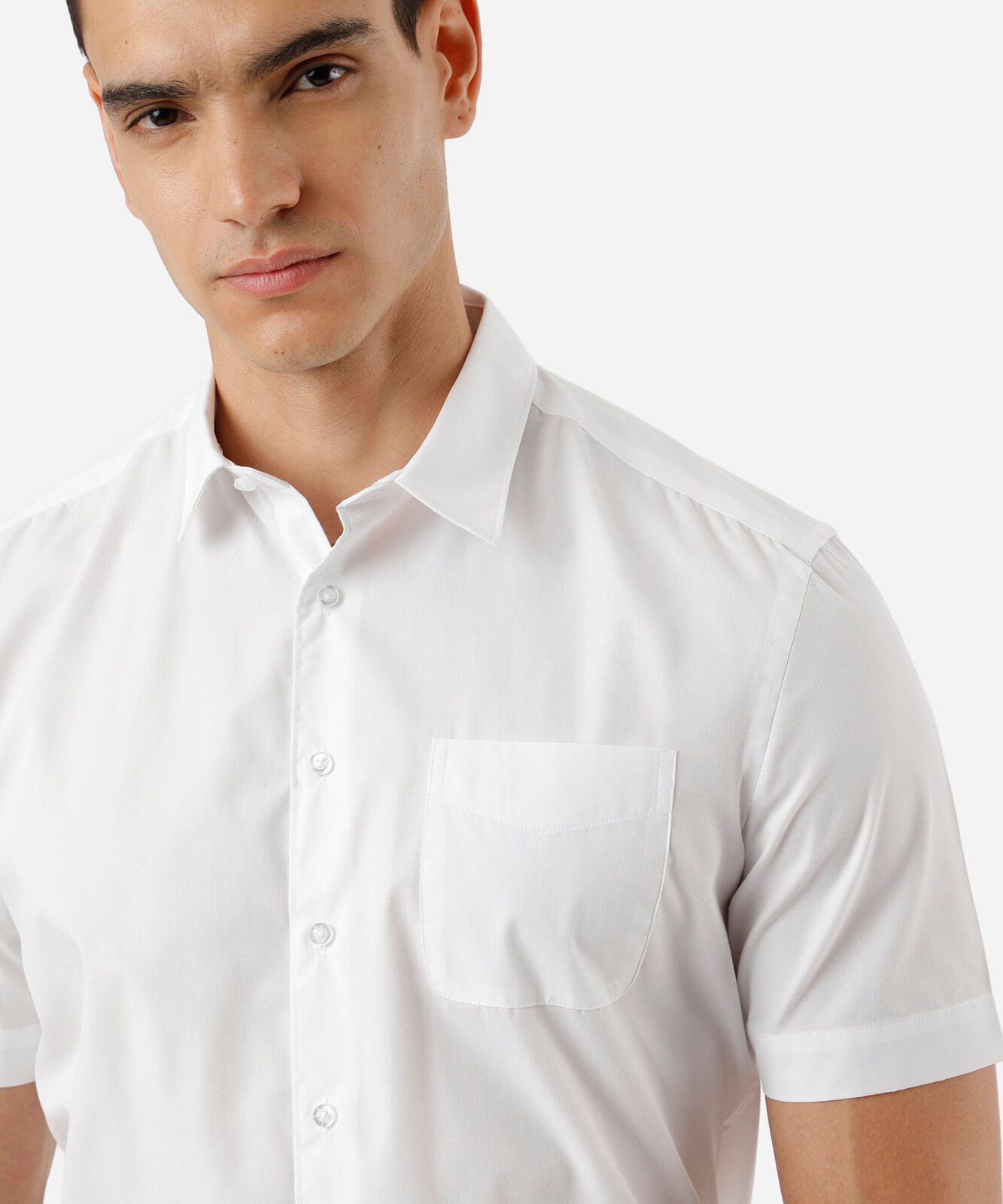 camisa manga curta com bolso branca