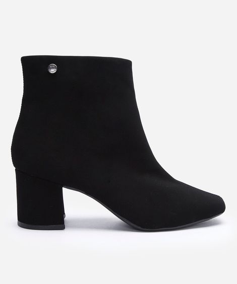 bota cano baixo salto médio via uno preto