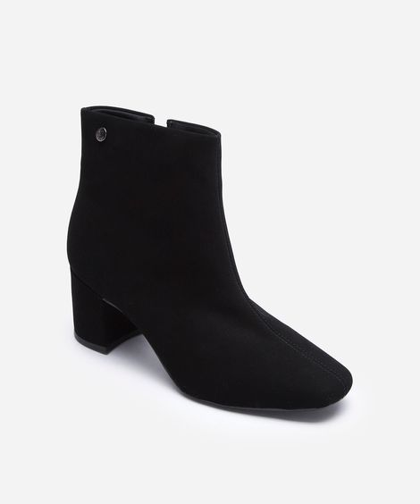 bota cano baixo salto médio via uno preto