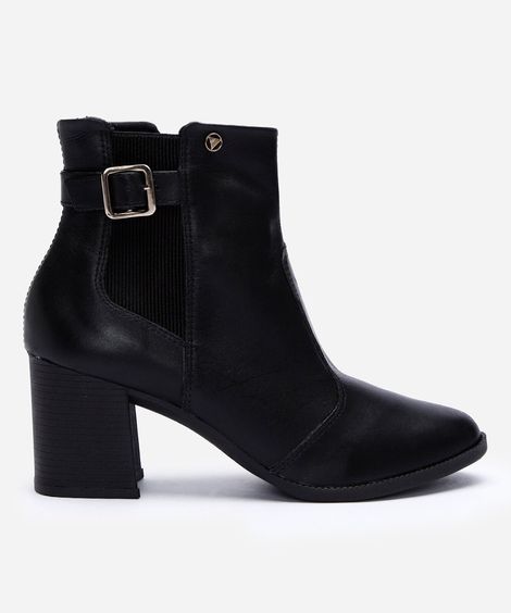 bota chelsea cano baixo via uno preta