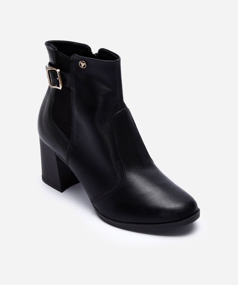 bota chelsea cano baixo via uno preta