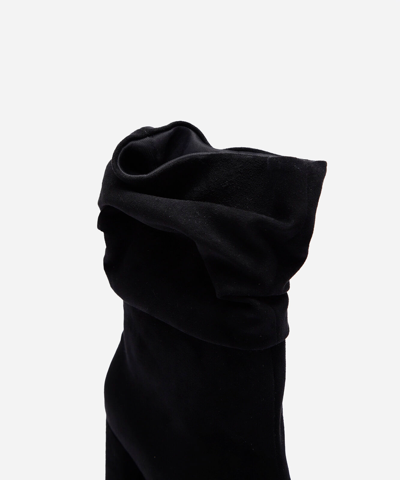 bota slouchy cano médio salto grosso preta