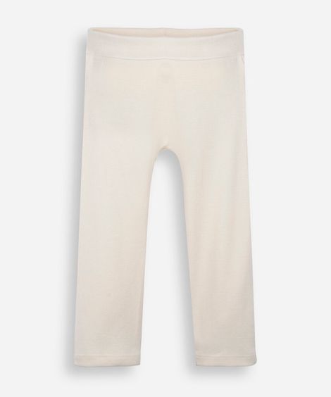 calça básica infantil de algodão bege