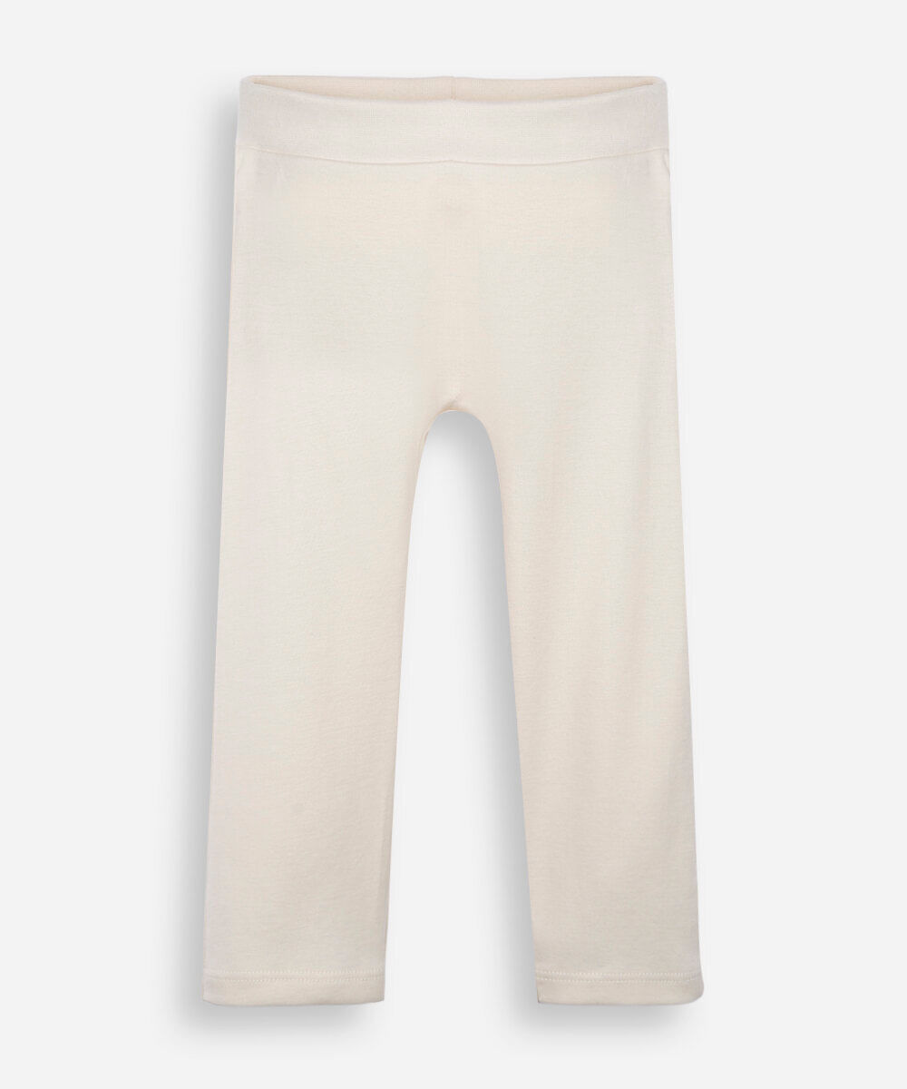 calça básica infantil de algodão bege