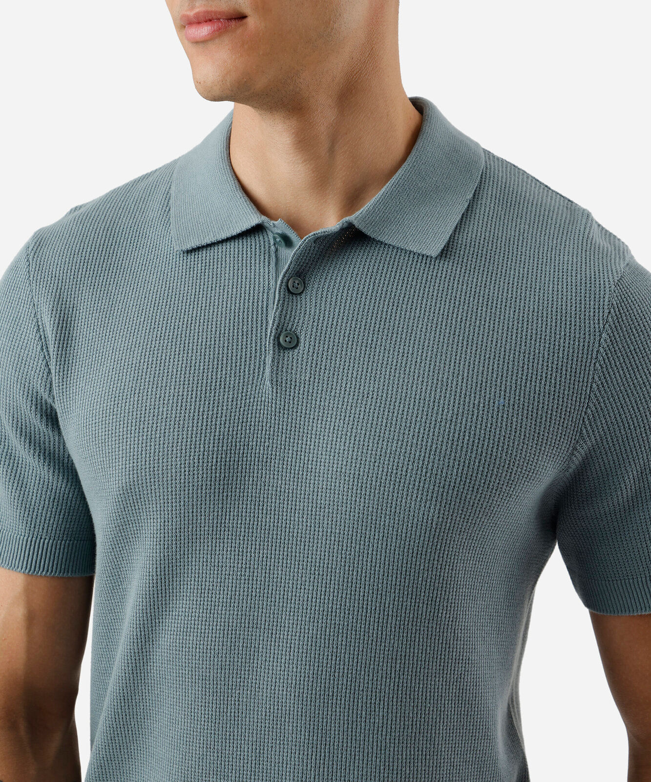 polo masculina de tricot manga curta verde