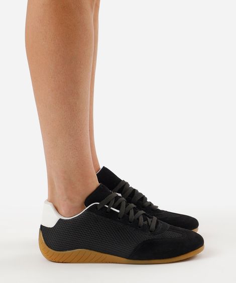 tênis casual com recorte texturizado ace preto