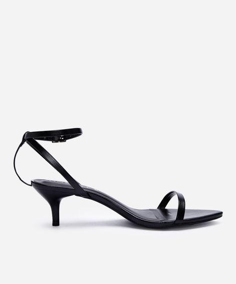 sandália feminina salto kitten heel oneself preta