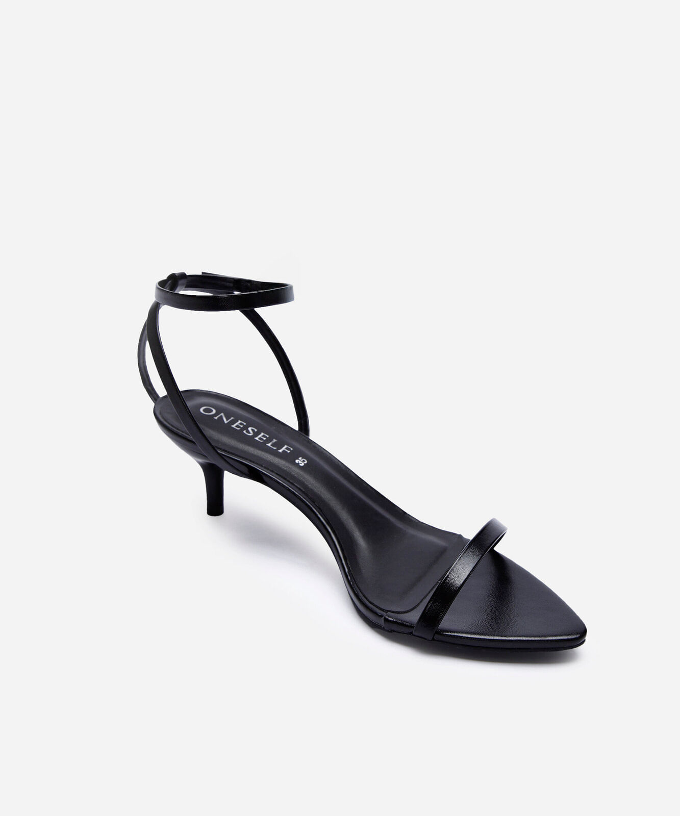 sandália feminina salto kitten heel oneself preta