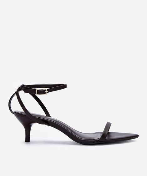 sandália feminina salto kitten heel oneself marrom