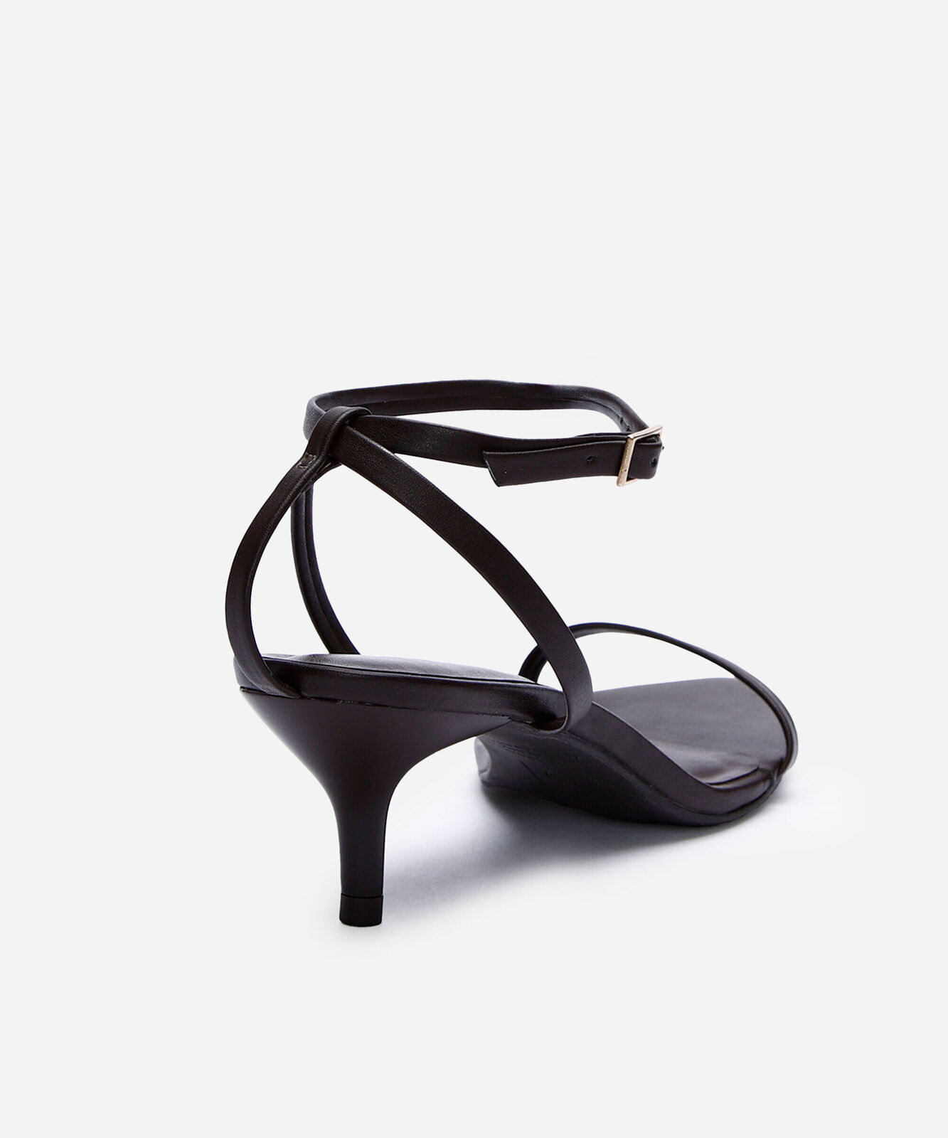 sandália feminina salto kitten heel oneself marrom