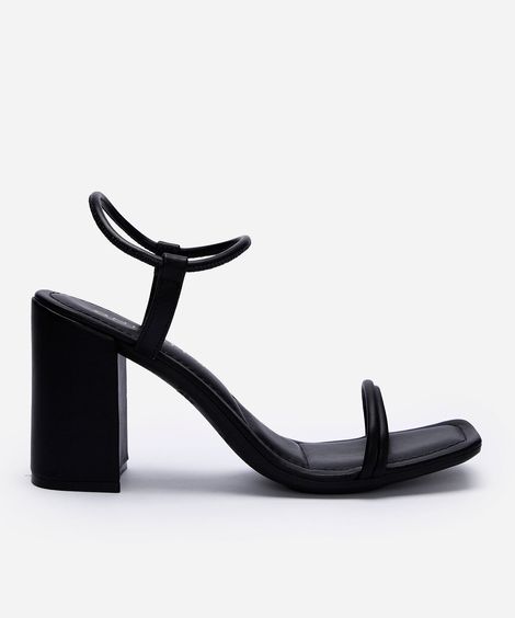 sandália feminina salto bloco oneself preta