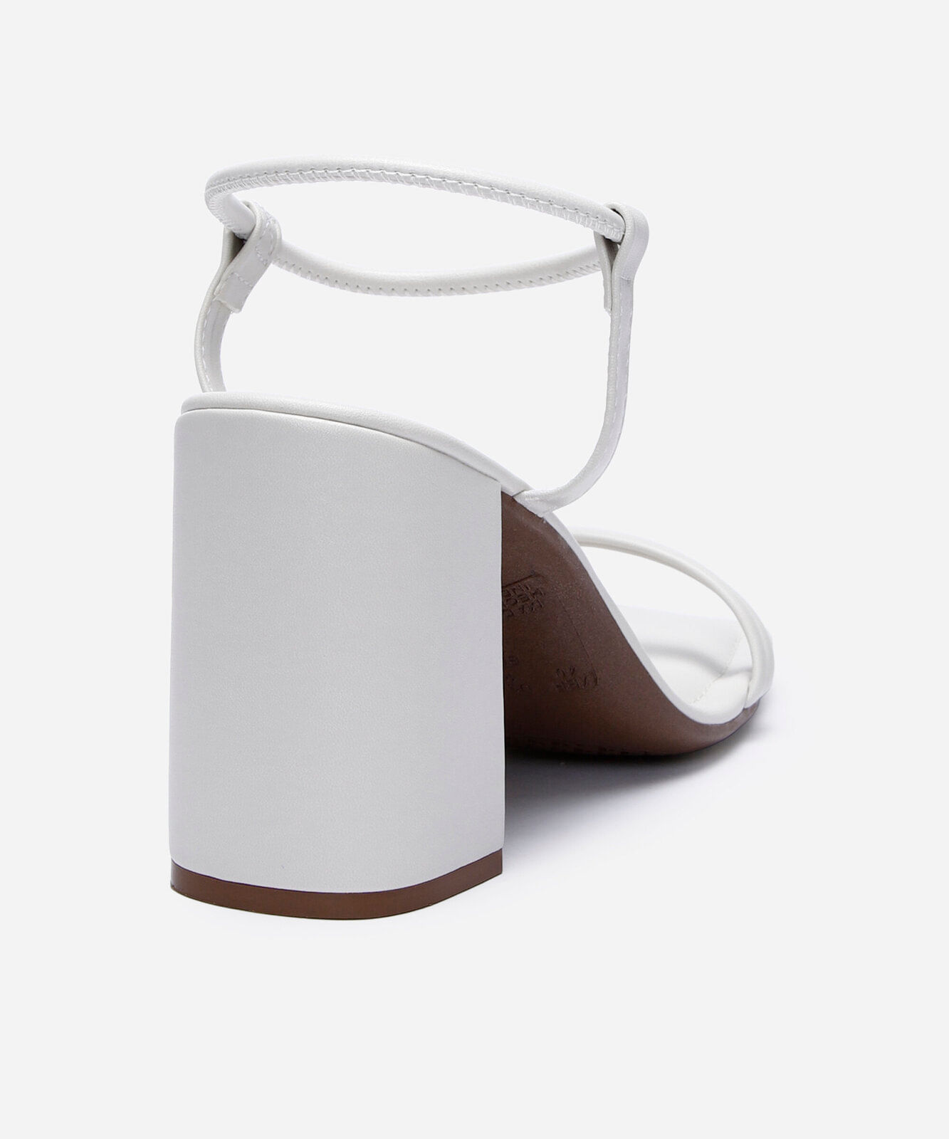 sandália feminina salto bloco oneself off white