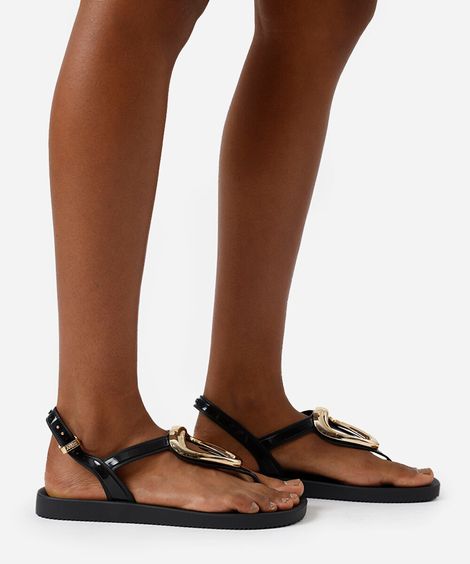 Sandália feminina fancy zaxy preta