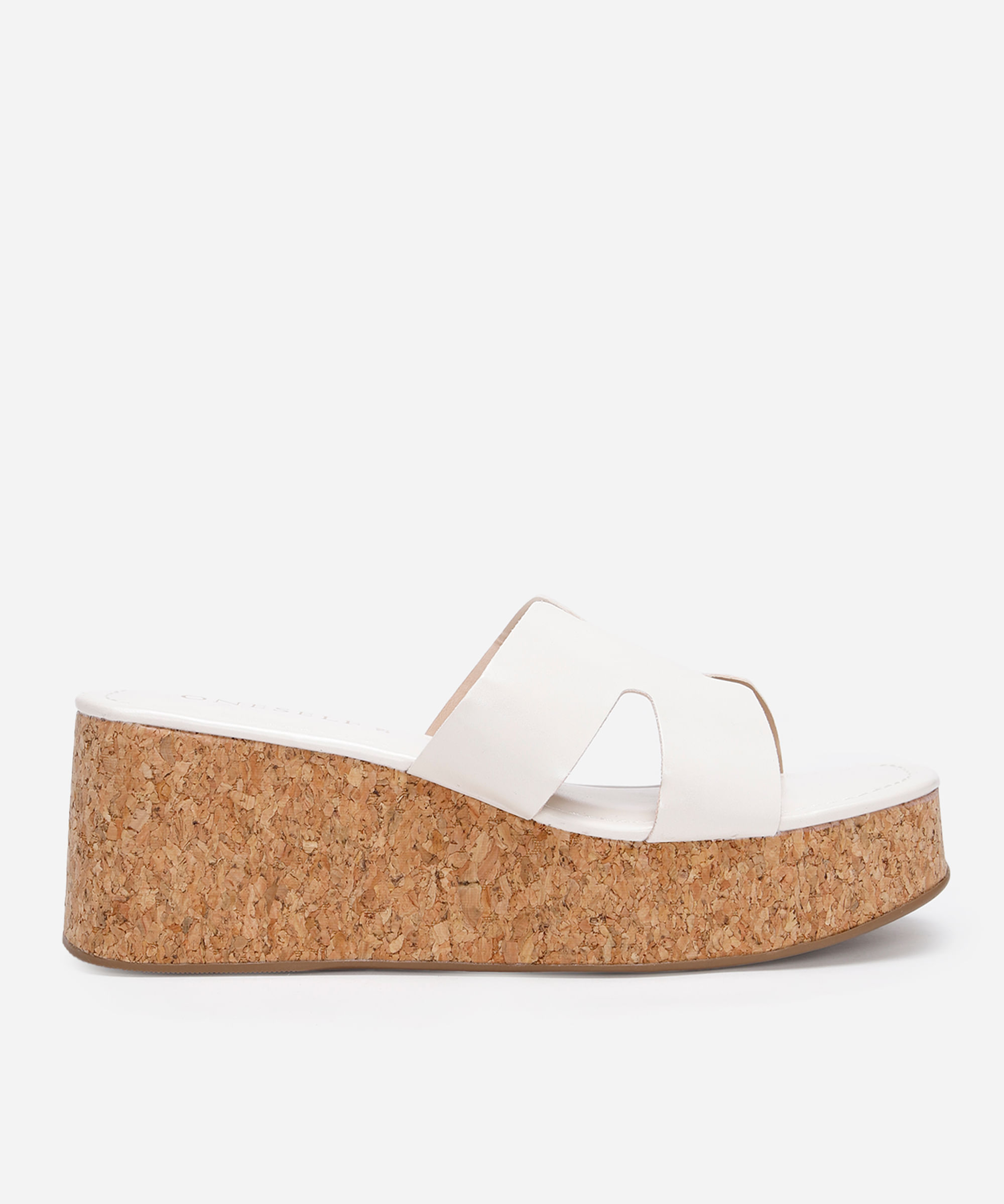 sandália plataforma com recortes oneself off white
