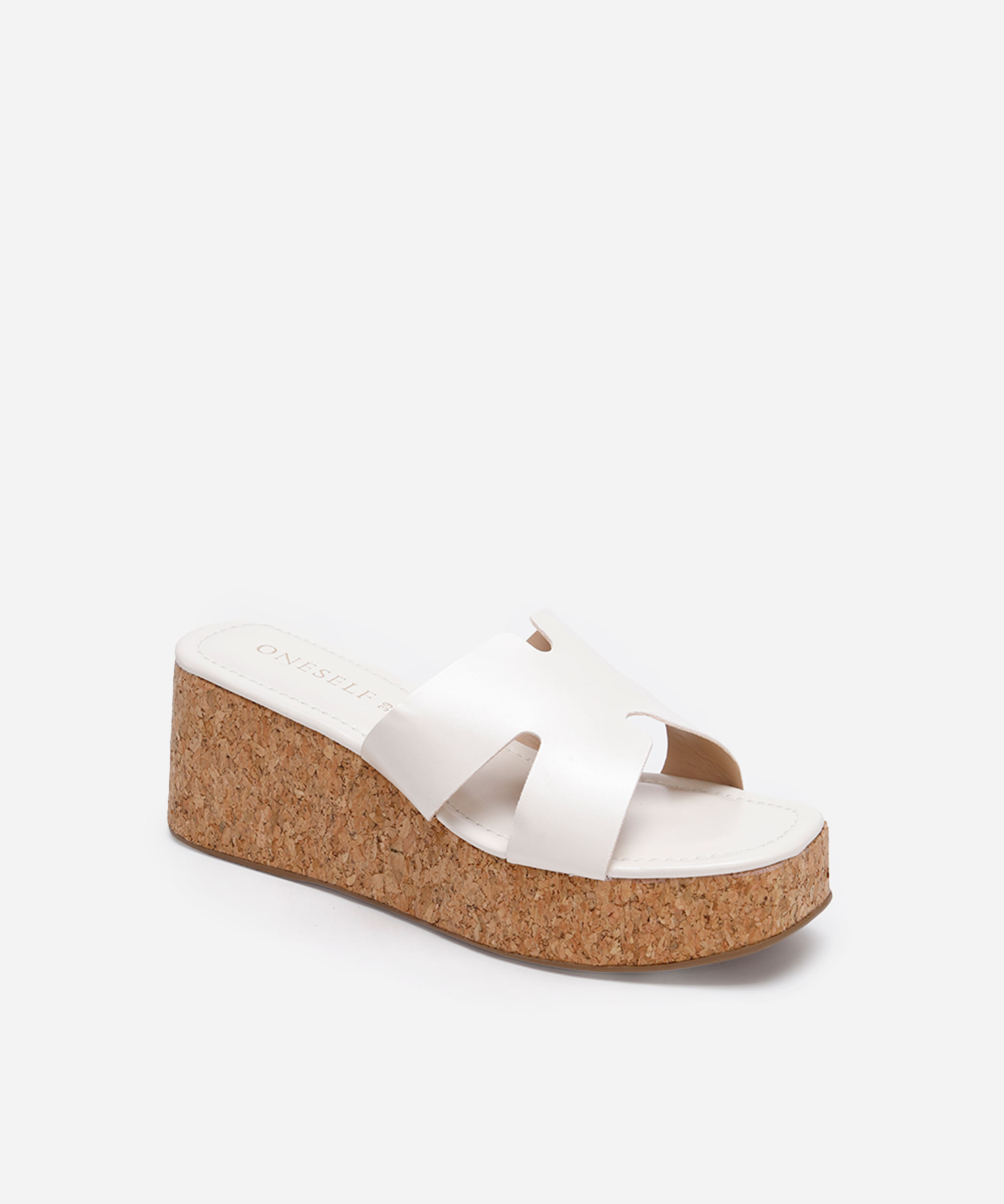 sandália plataforma com recortes oneself off white