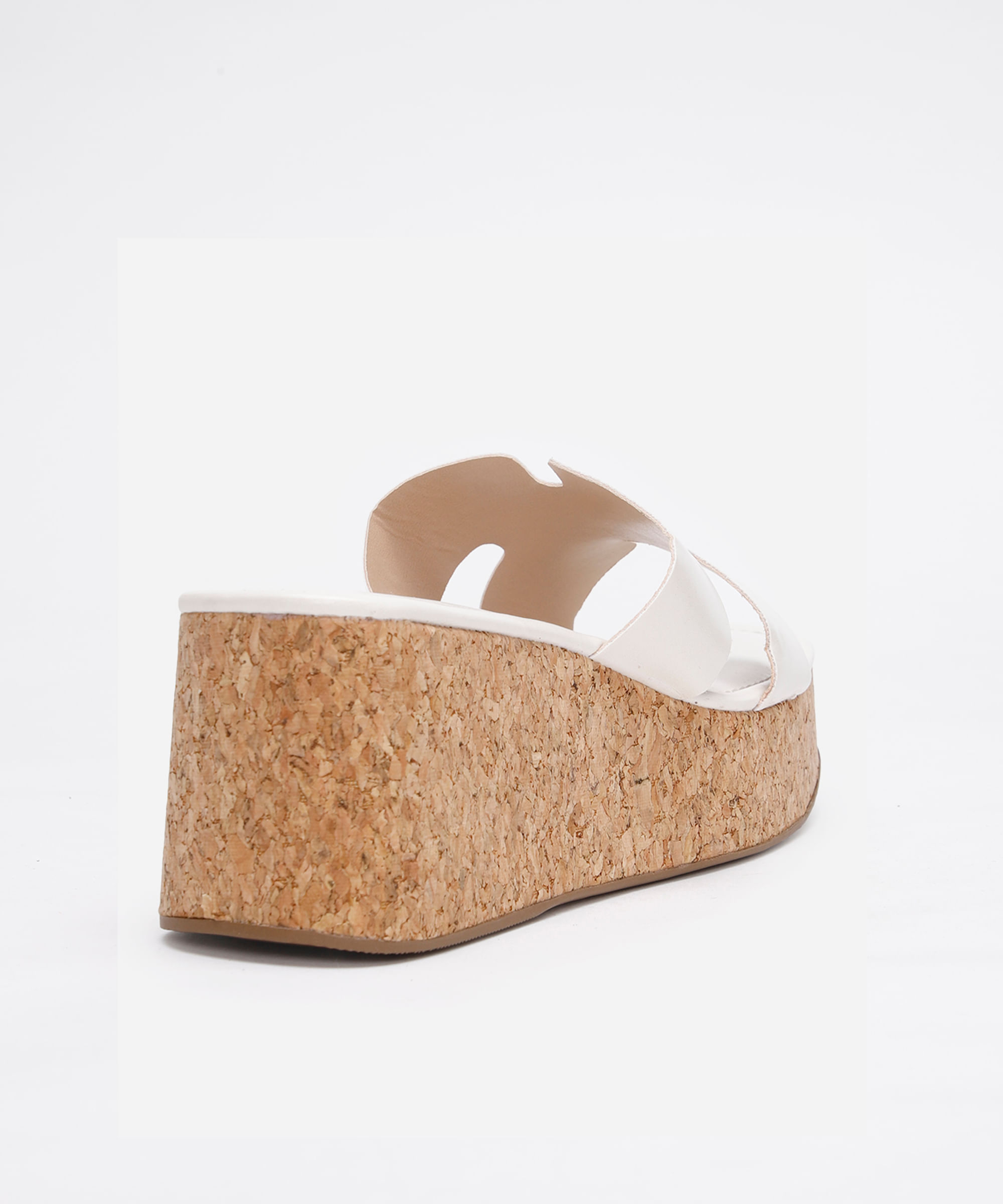 sandália plataforma com recortes oneself off white