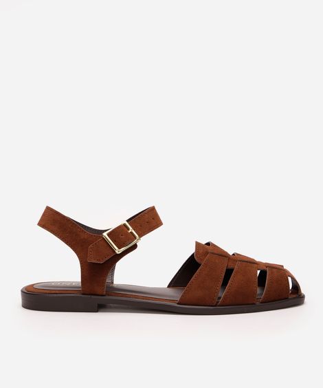 sandália pescador texturizada oneself marrom