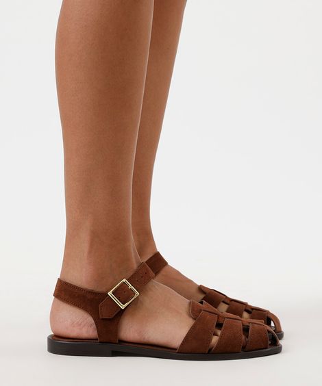 sandália pescador texturizada oneself marrom