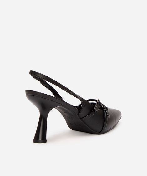 scarpin bico fino salto alto mindset preto