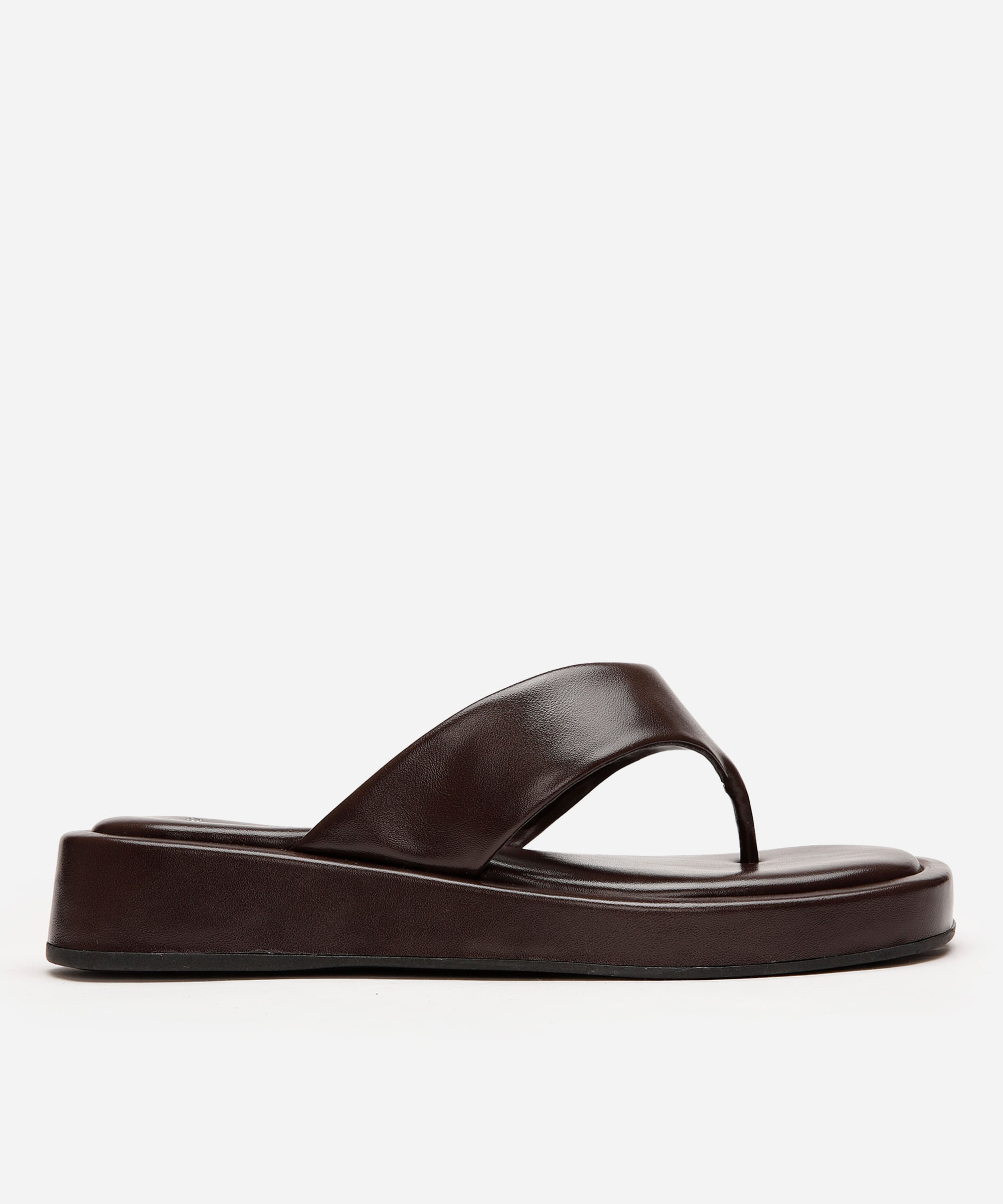 sandália flatform tira grossa mindset marrom