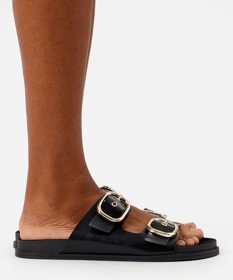 papete com fivelas texturizada oneself preta