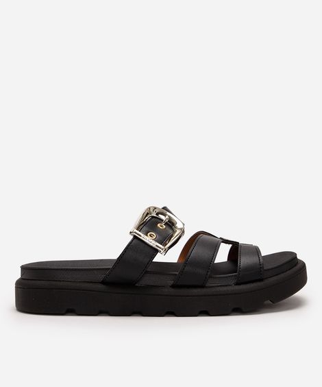 papete flatform feminina com fivela vizzano preta