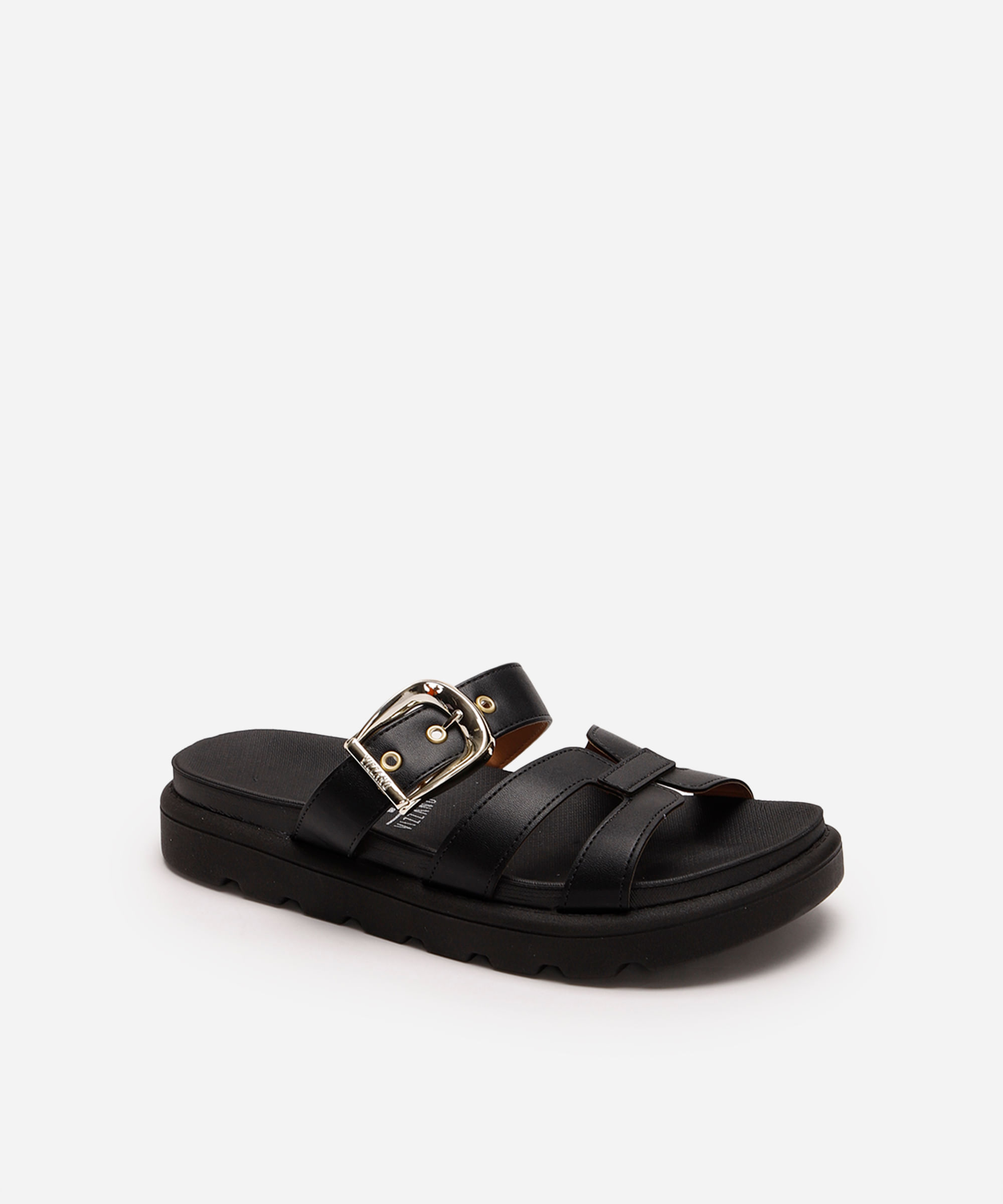 papete flatform feminina com fivela vizzano preta