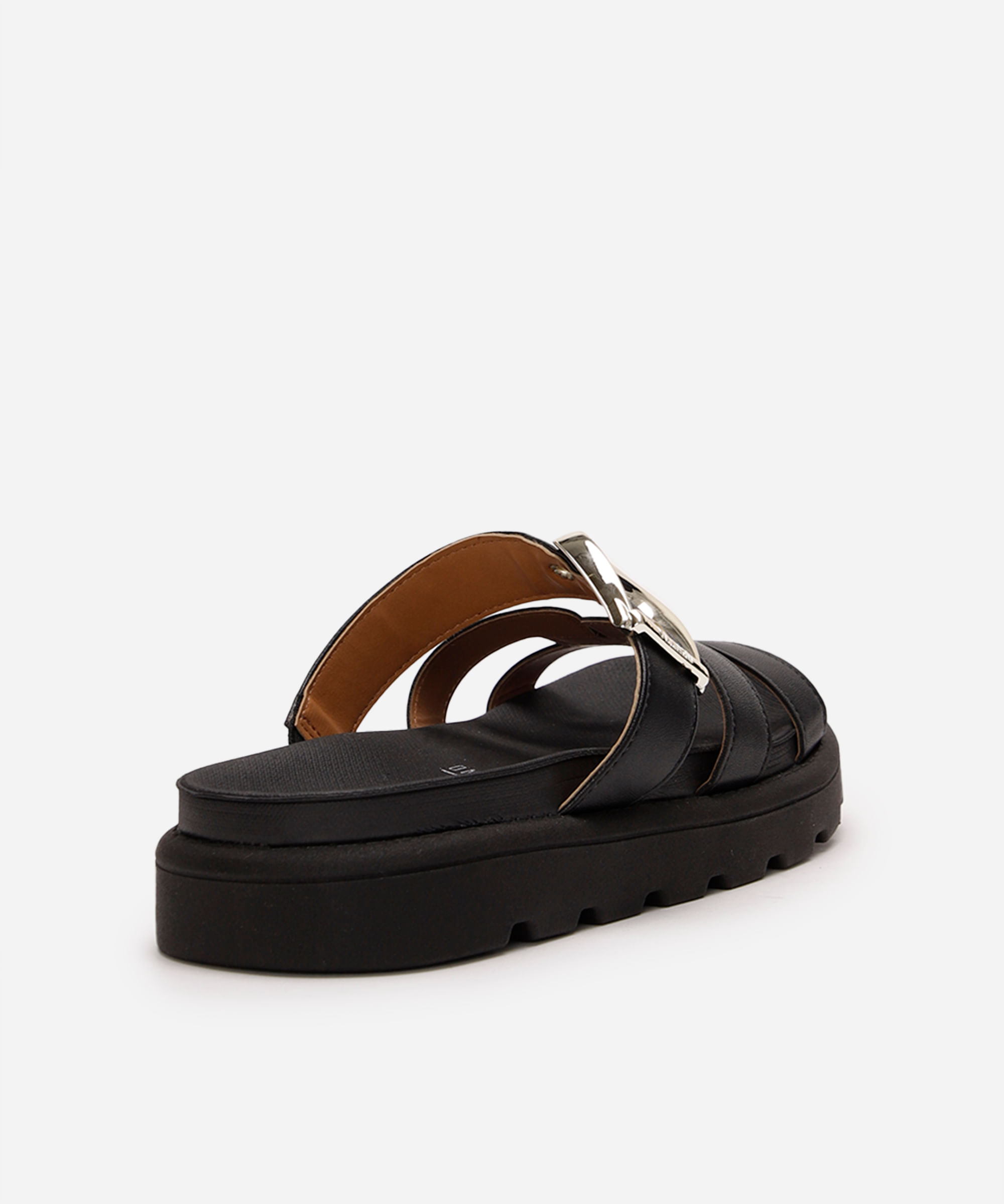 papete flatform feminina com fivela vizzano preta