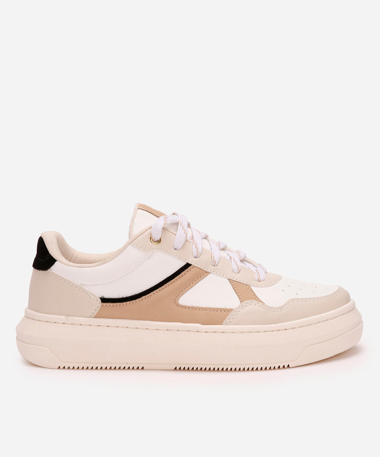 tênis flatform casual marrom
