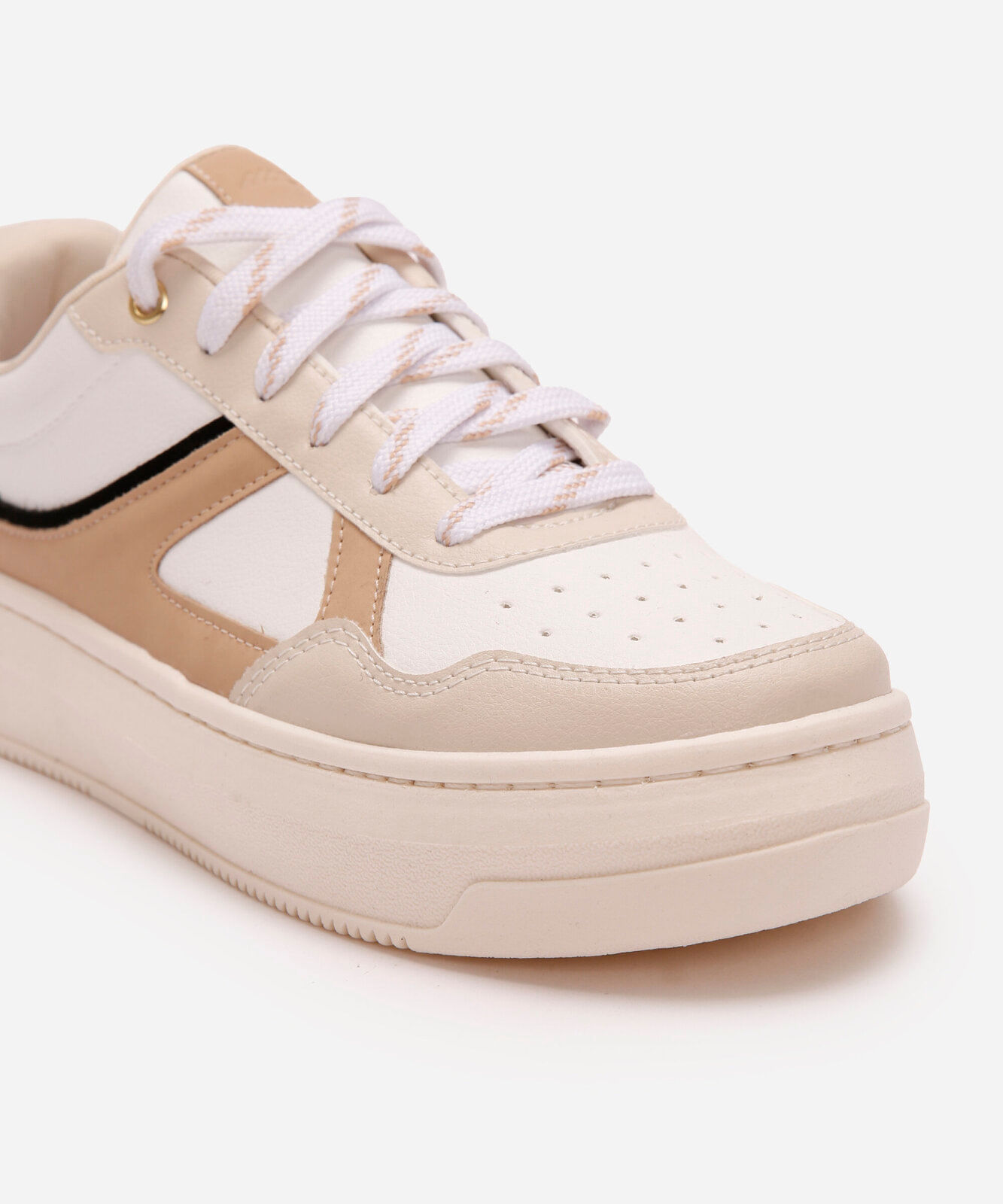 tênis flatform casual marrom