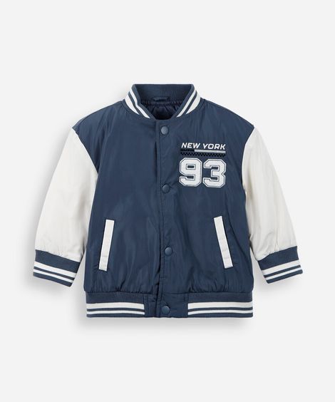 jaqueta college infantil new york azul