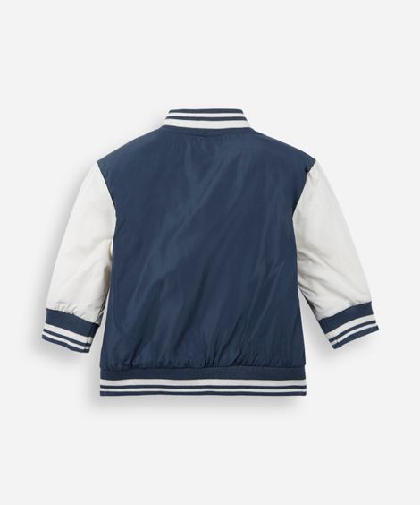 jaqueta college infantil new york azul