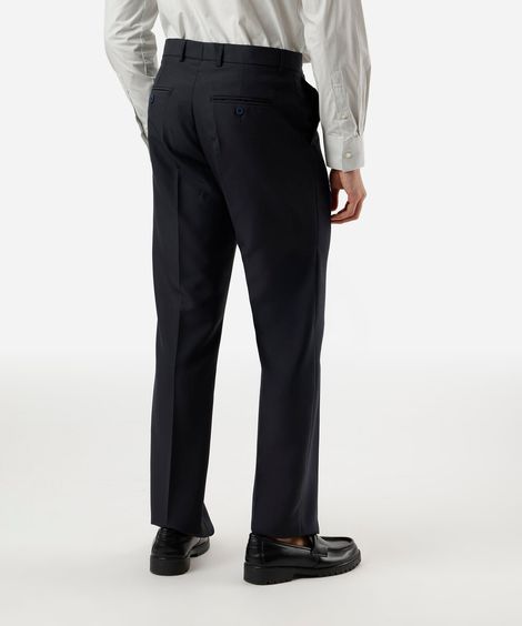 calça social reta de alfaiataria masculina cinza