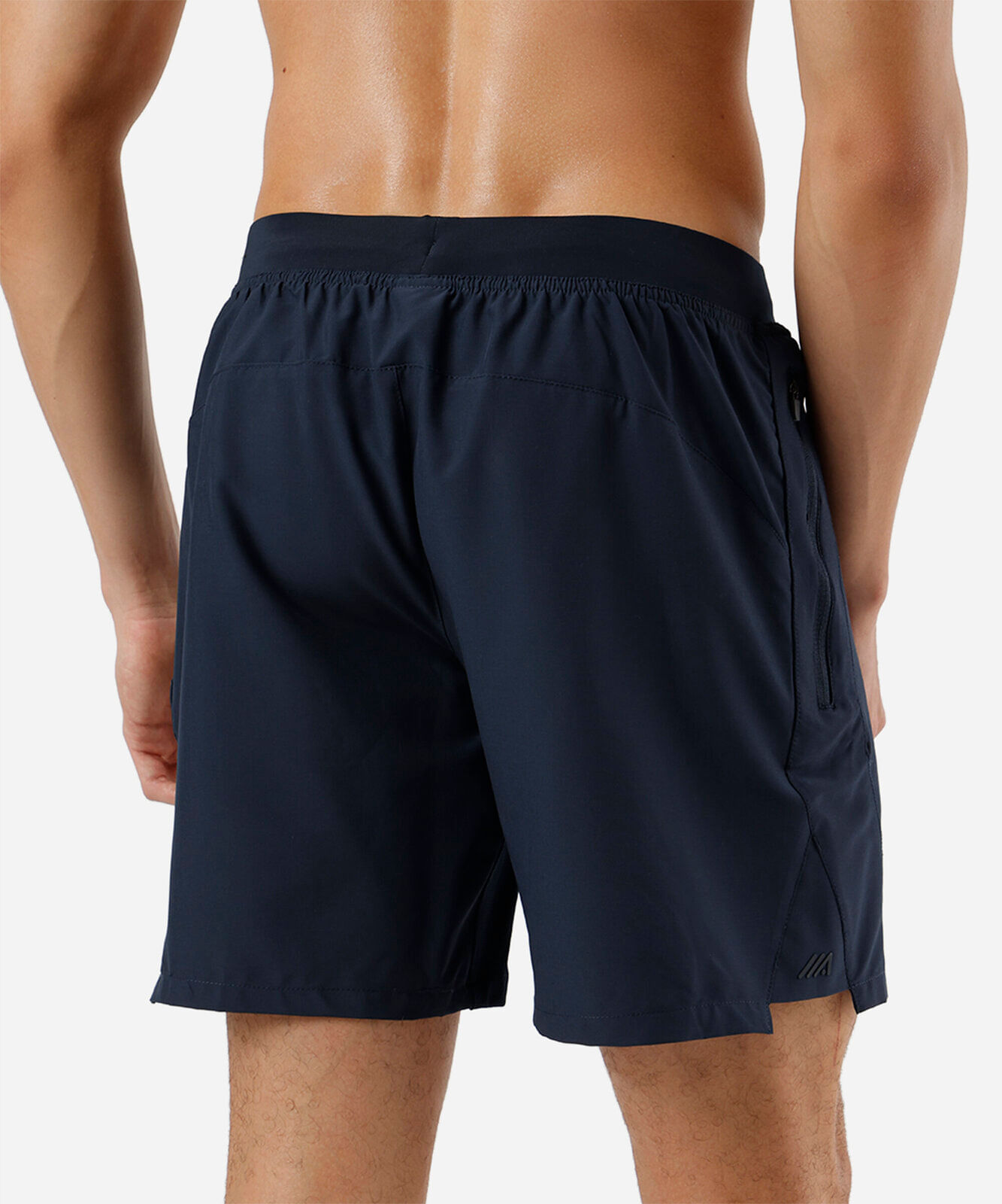 bermuda esportiva reta masculina bolso com zíper azul