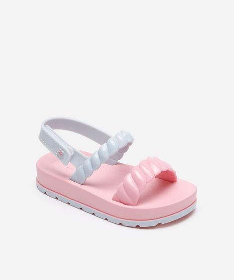 sandália infantil zaxynina grendene rosa