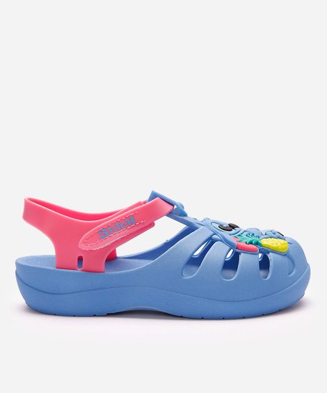 sandália infantil com brilho grendene stitch azul