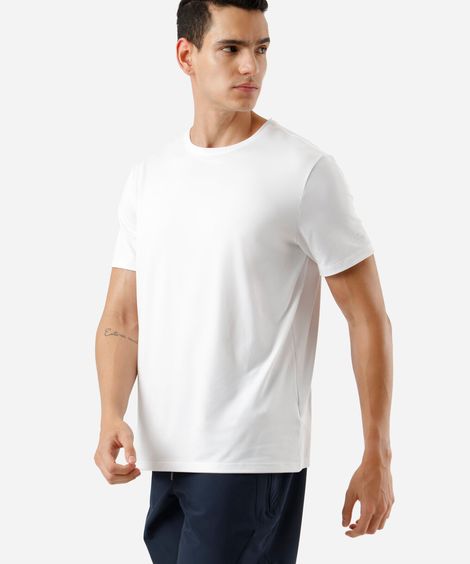 camiseta básica masculina esportiva ace branca