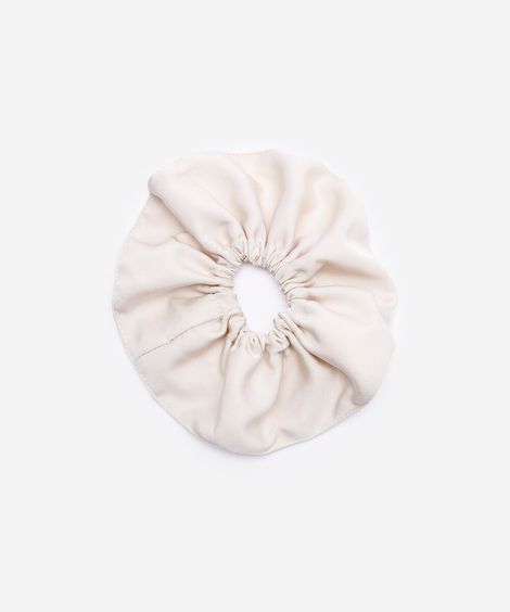 scrunchie franzida bege