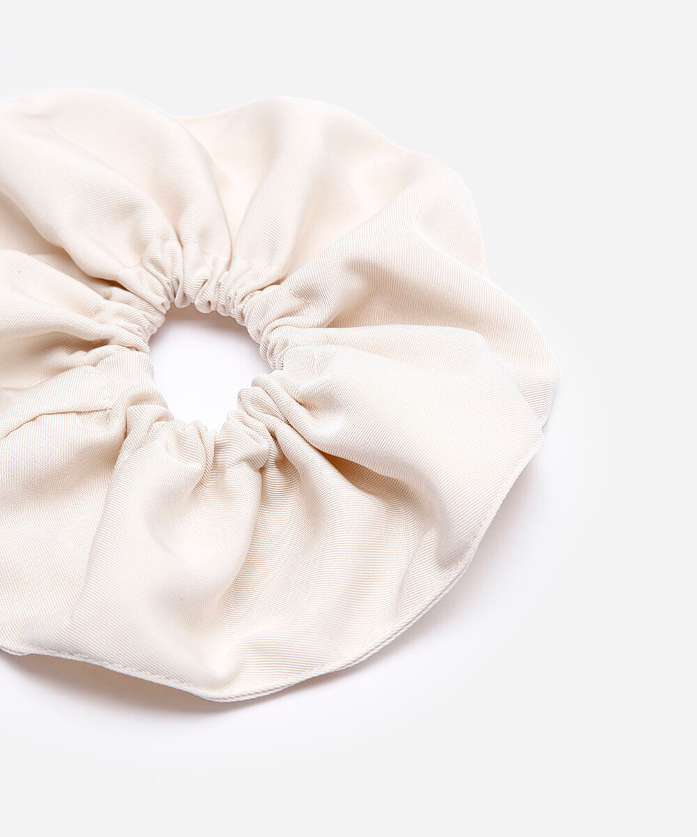 scrunchie franzida bege