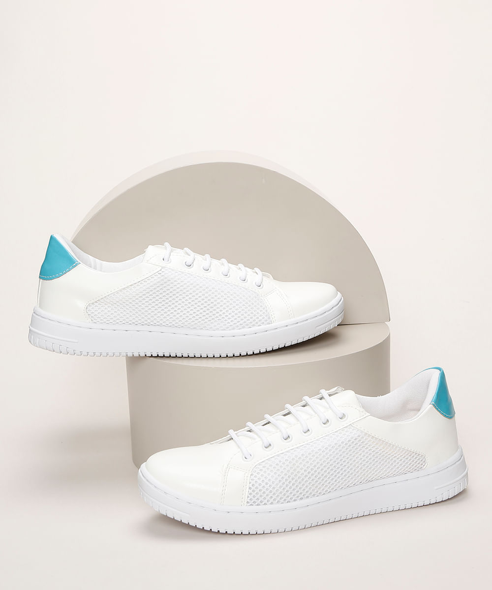 tênis casual com micro furos oneself branco