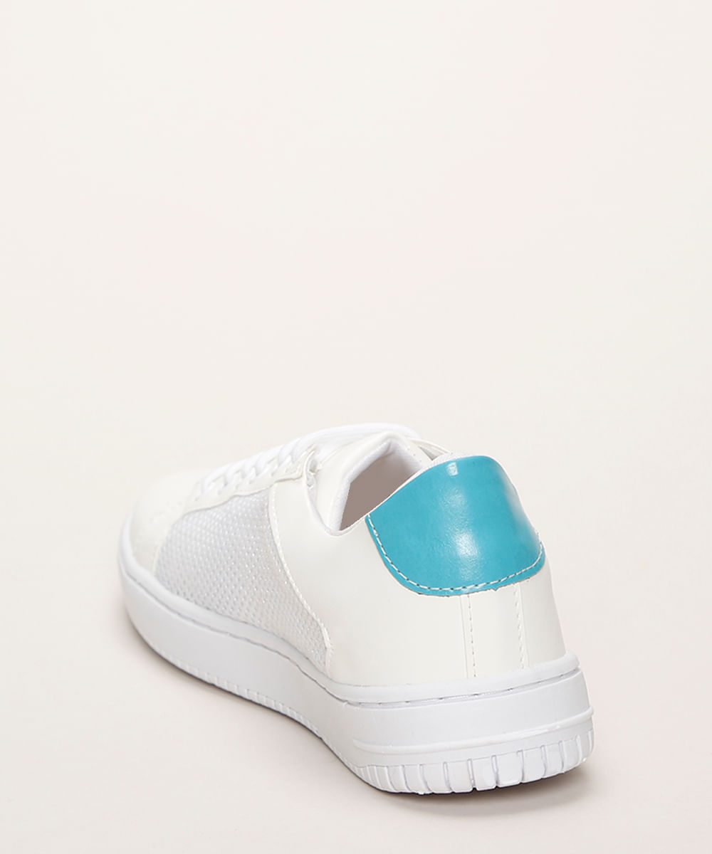 tênis casual com micro furos oneself branco