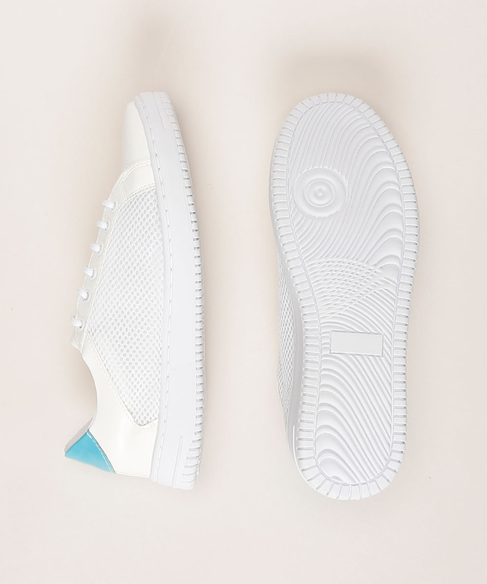 tênis casual com micro furos oneself branco