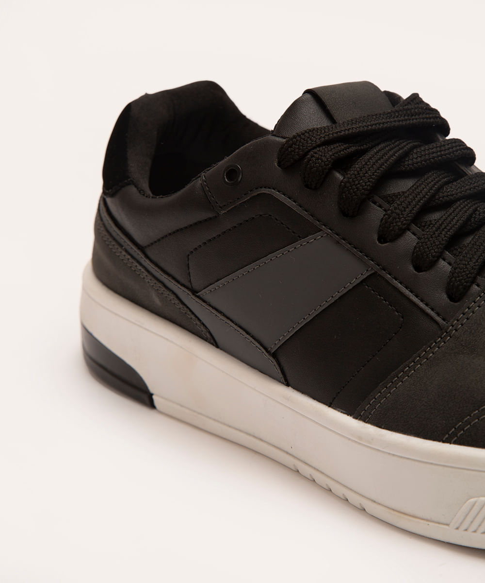 tênis casual recortes bicolor oneself preto