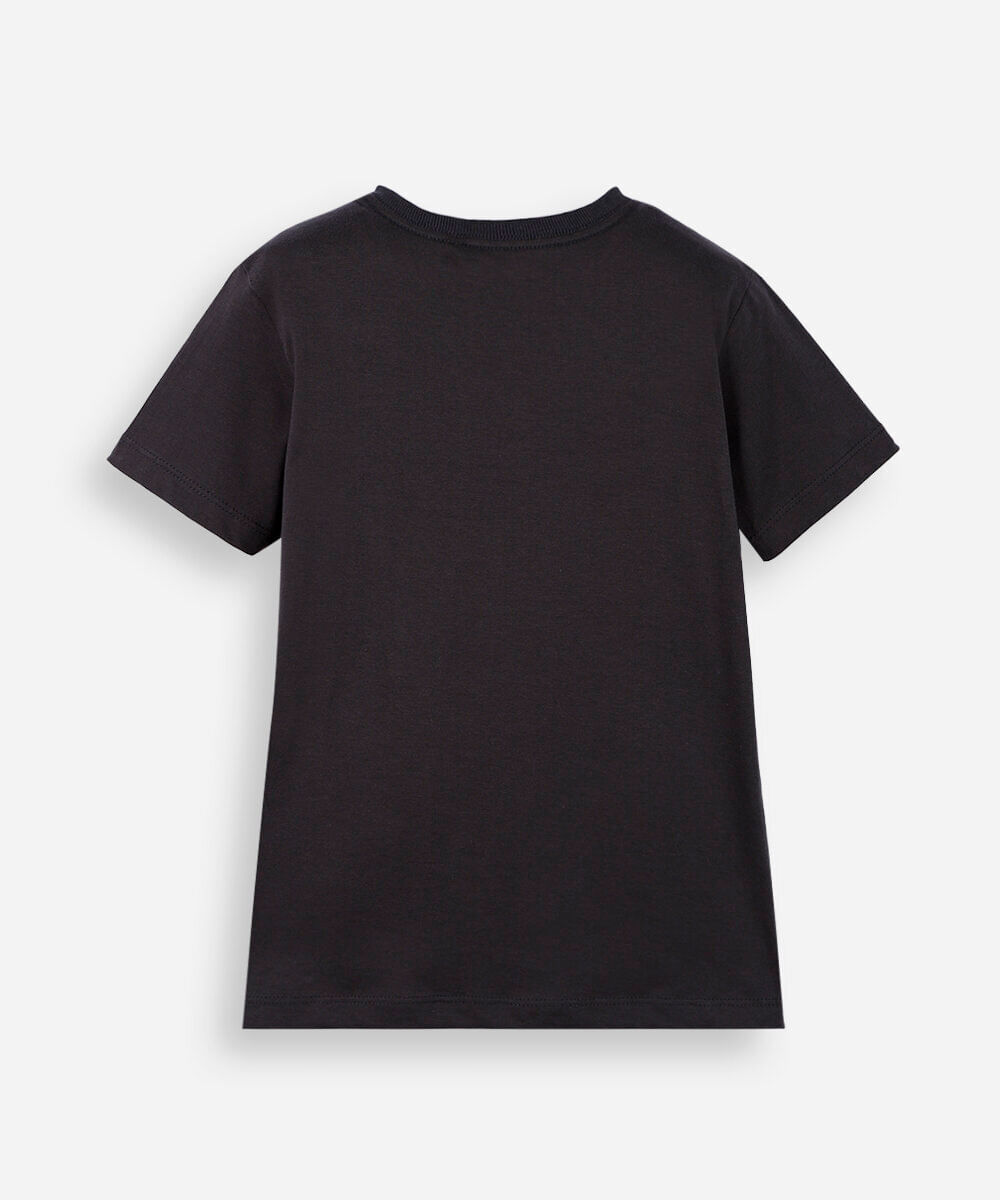 camiseta de algodão infantil manga curta sonic cinza
