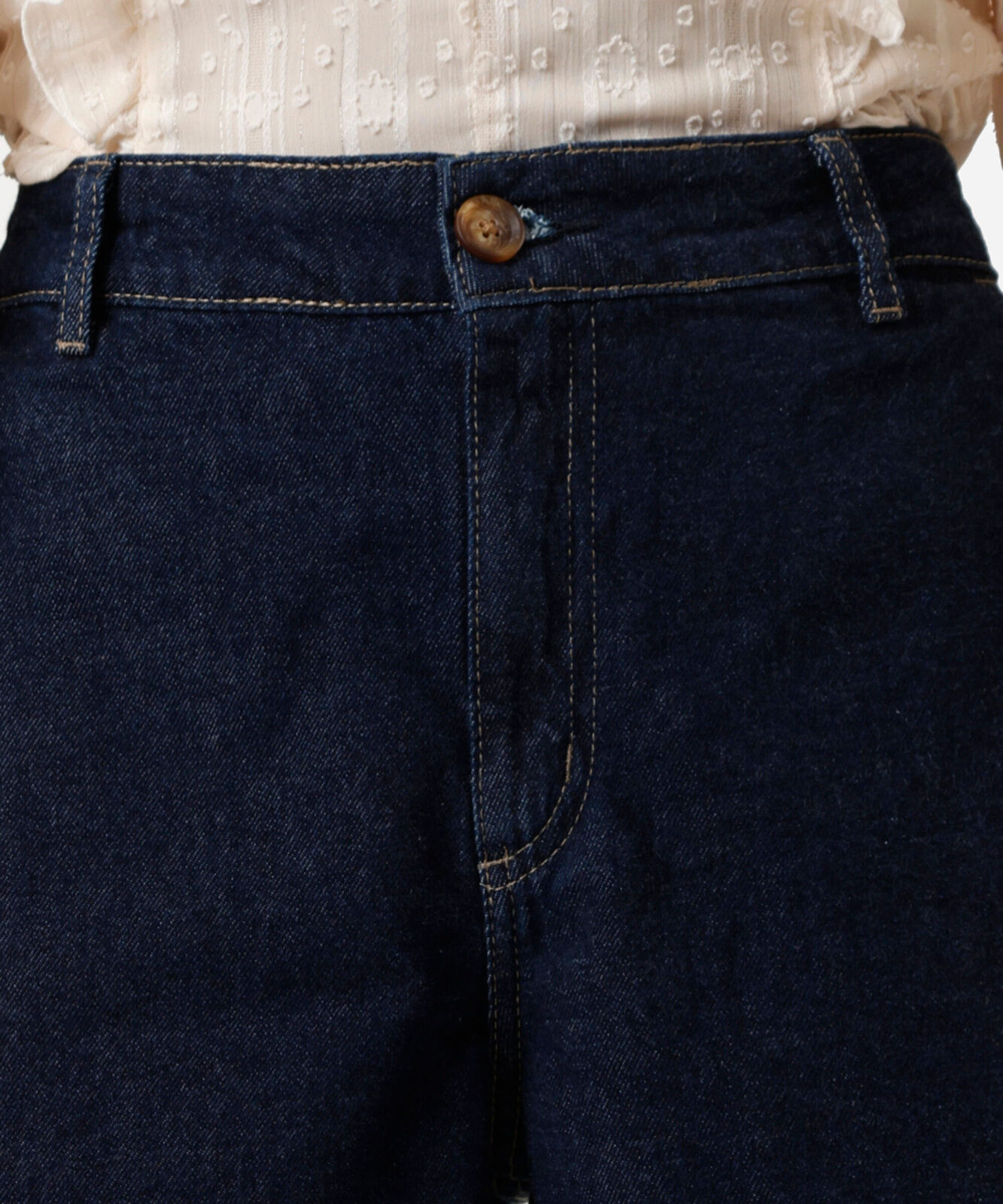 bermuda jeans feminina cintura alta azul