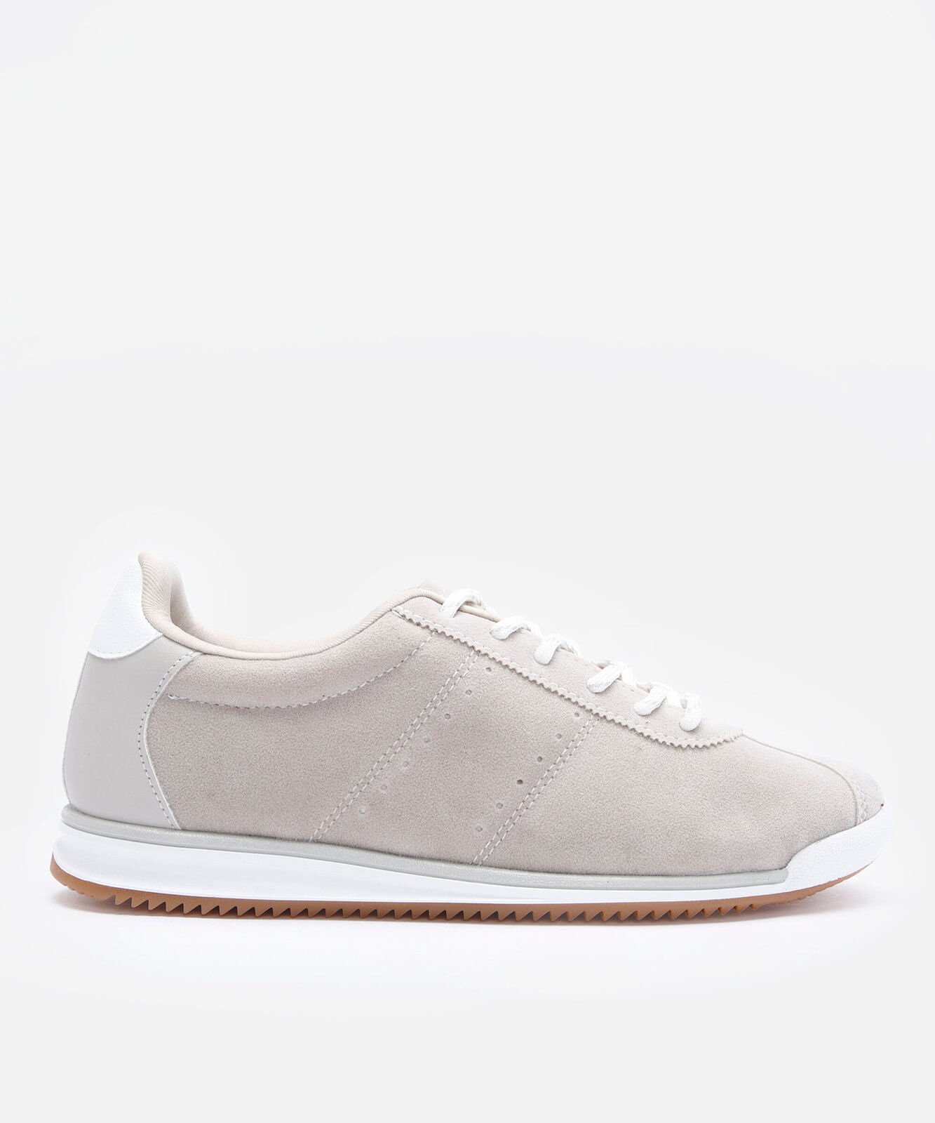 tênis feminino jogging chuteira camurça cinza