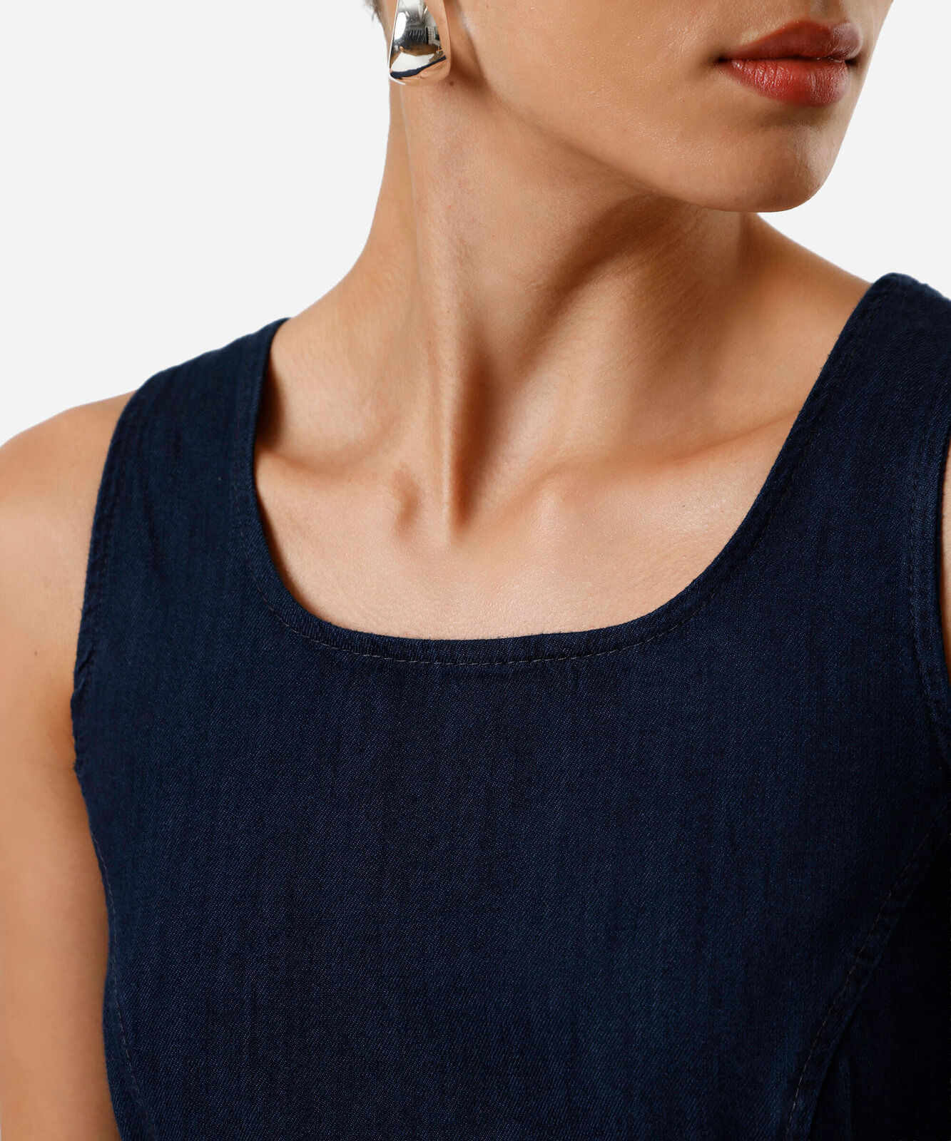 blusa peplum feminina jeans azul